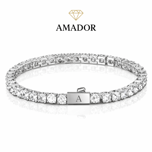 צמיד כסף נוצץ בגימור פרימיום