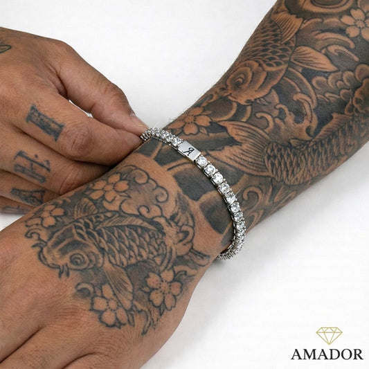 צמיד כסף נוצץ בגימור פרימיום